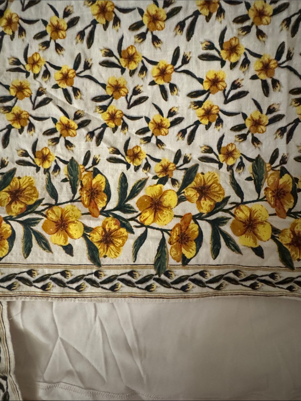 Max Studio Cream Slip Maxi Skirt with Yellow Floral Print - Picture 12 of 12